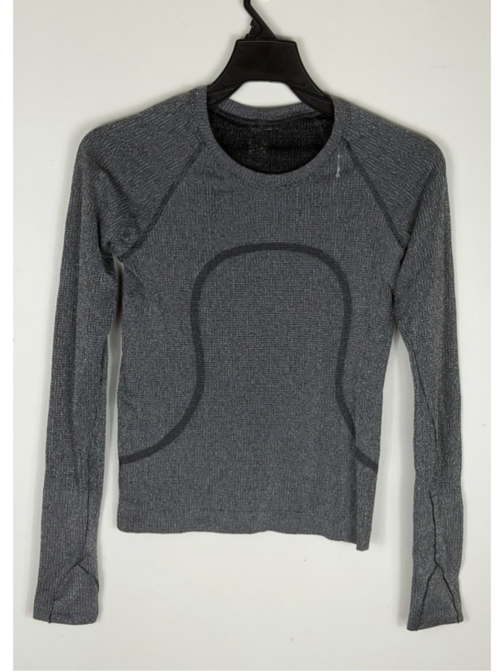Lululemon Swiftly Tech Long-Sleeve Shirt 4 Waist Length Sparkle gray